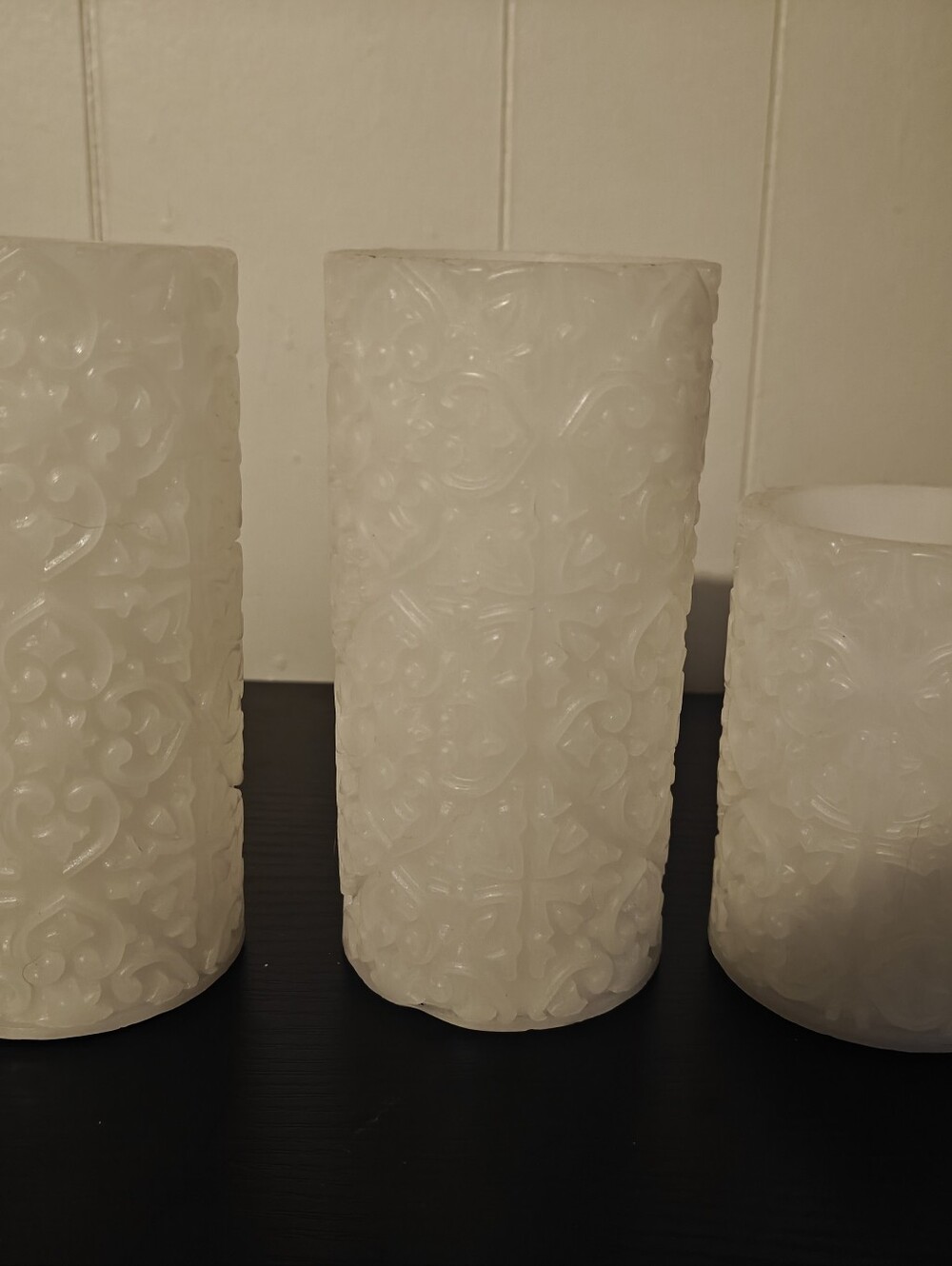 Flameless Pillar Candles Set Of 3